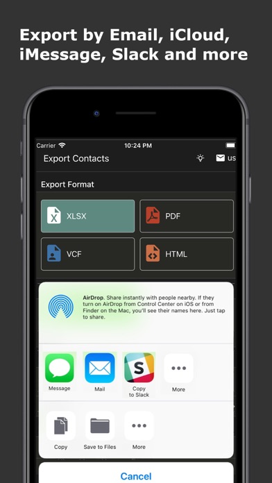 Screenshot #2 pour contacts exportation