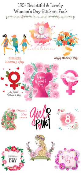 Game screenshot Happy Women's Day Stickers Set mod apk
