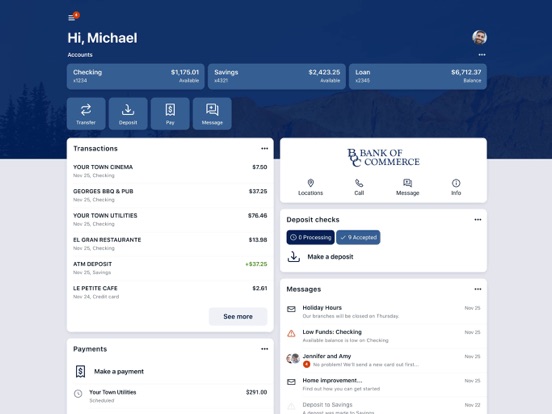 myBOC Mobile iPad screenshot 2 - Finance app
