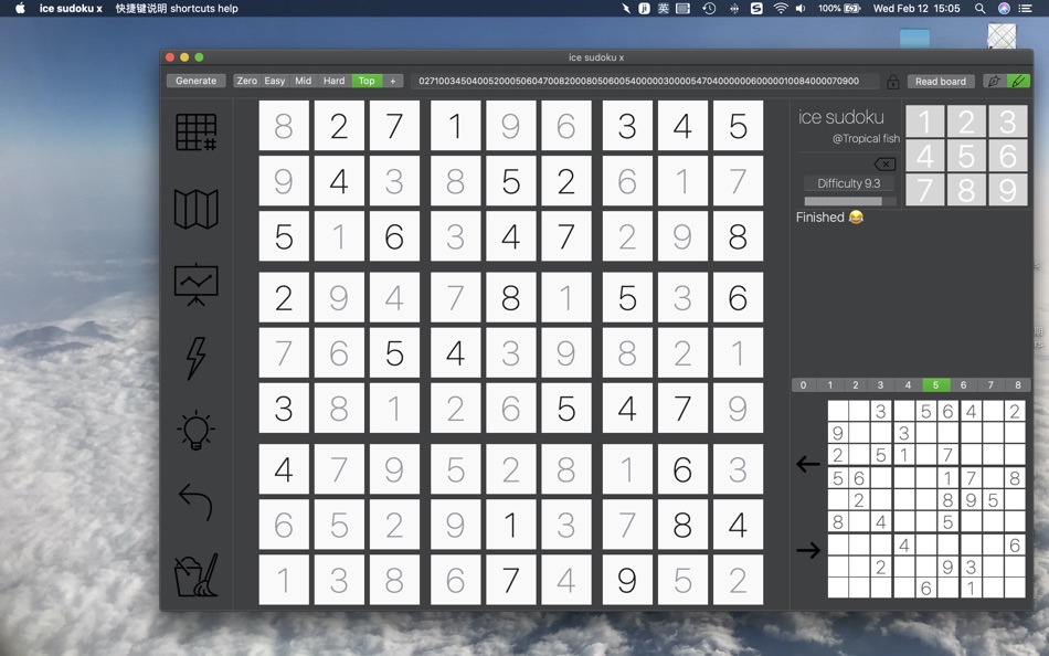 #9. ice sudoku x (macOS) Podle: 子诚 王