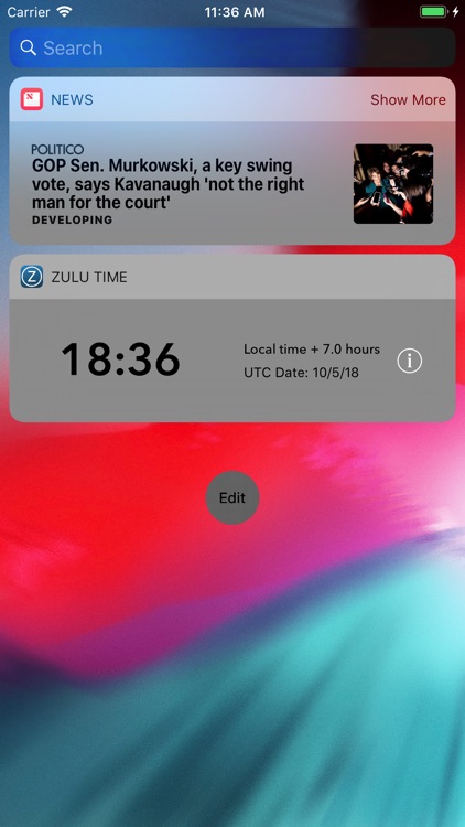 Zulu Time Widget - GMT/UTC