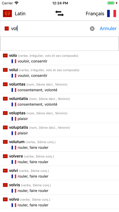 Dictionnaire Latin-Français Screenshot