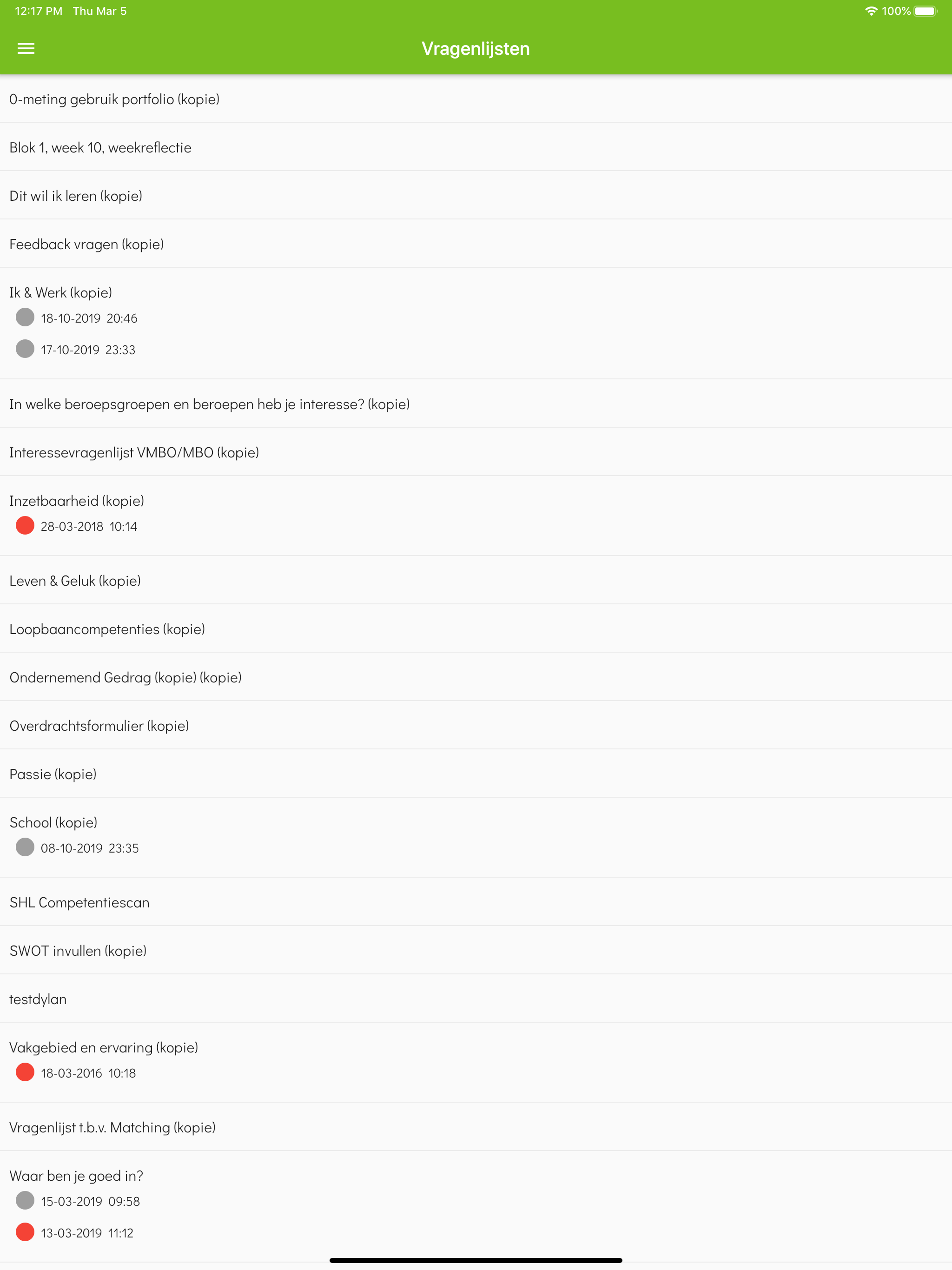 mijn portfolio (ePortfolio) screenshot 19