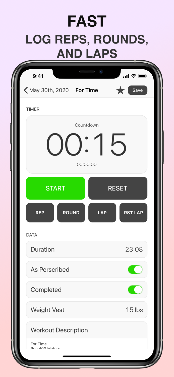 WOD Workout Timer and Log
