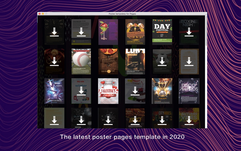 #1. Poster templates for Pages (macOS) 由: 磊 范