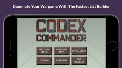 How to cancel & delete Codex Commander - Army Builder from iphone & ipad 1