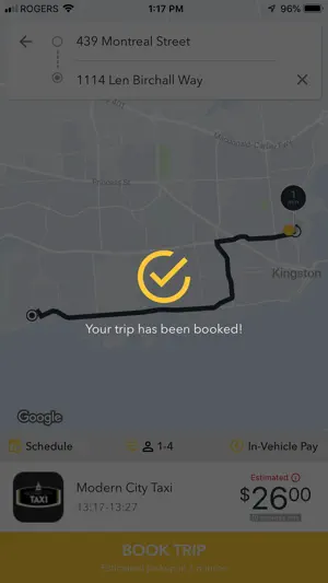 Modern City Taxi Kingston screenshot 3