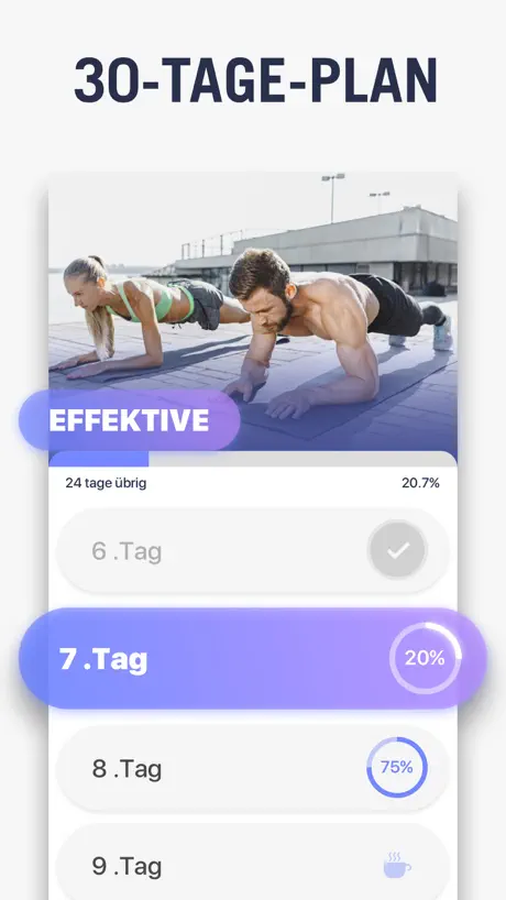 Plank-Workouts zu Hause
