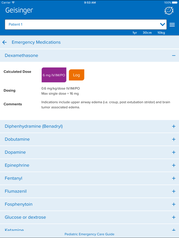 Geisinger Peds Emergency Guide iPad screenshot 3 - Medical app