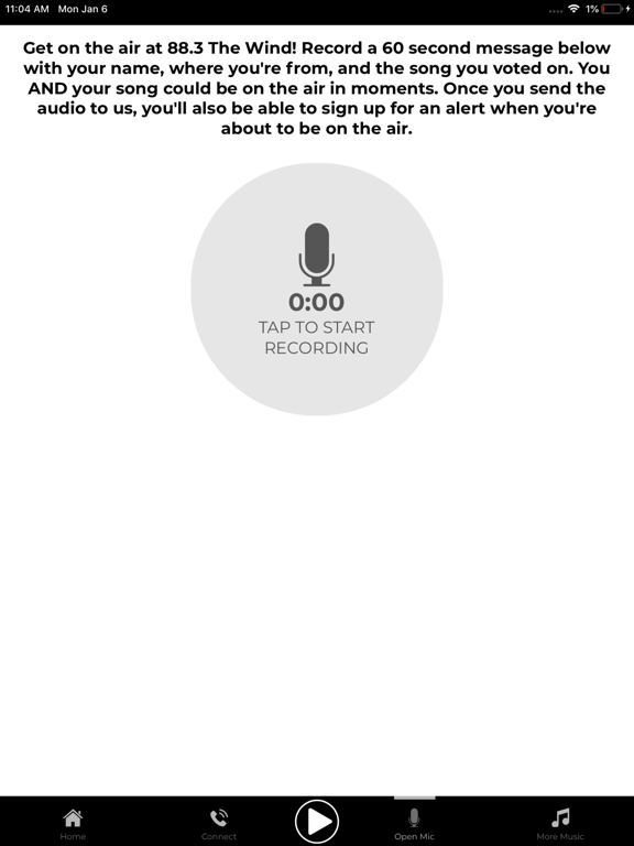The Wind 88.3 iPad screenshot 4 - Music app
