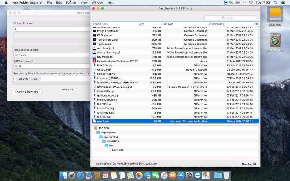 #4. Hex Folder Scanner (macOS) Podle: Alfonso Maria Tesauro