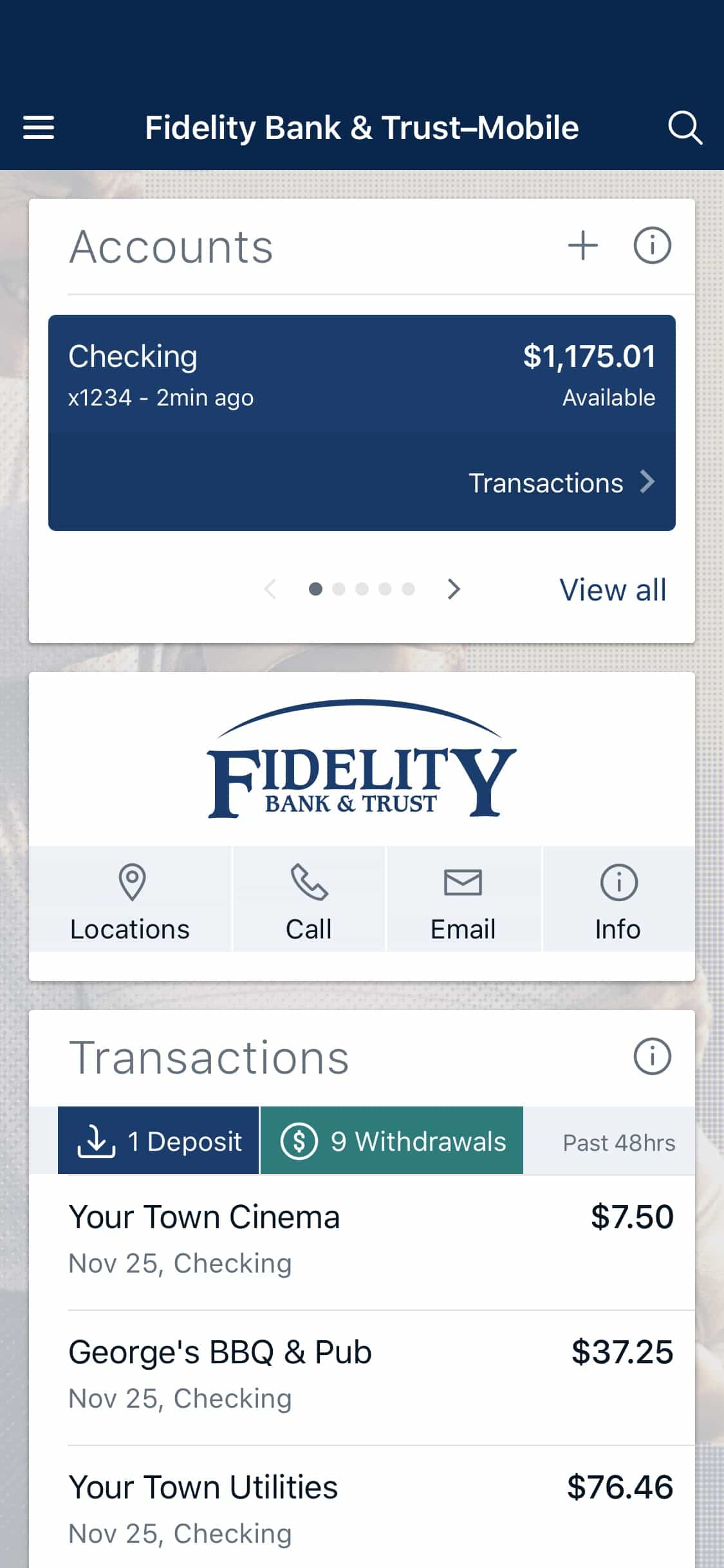 Fidelity Bank & Trust–Mobile screenshot 3