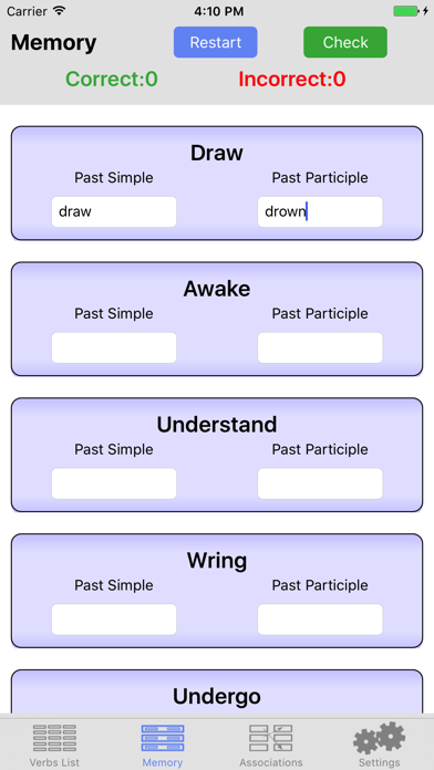 Screenshot #3 pour English Irregular Verbs