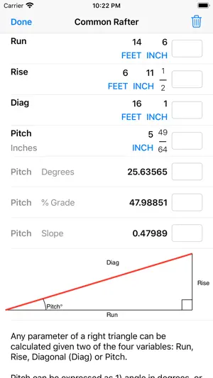 Construction Calculator++ screenshot 1