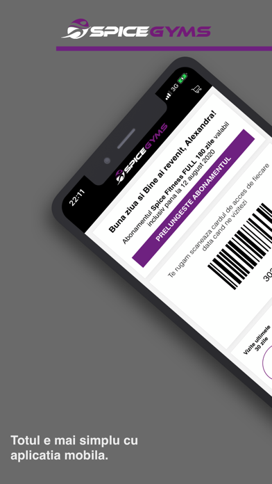 Spice Gyms iPhone screenshot 1 - Business app