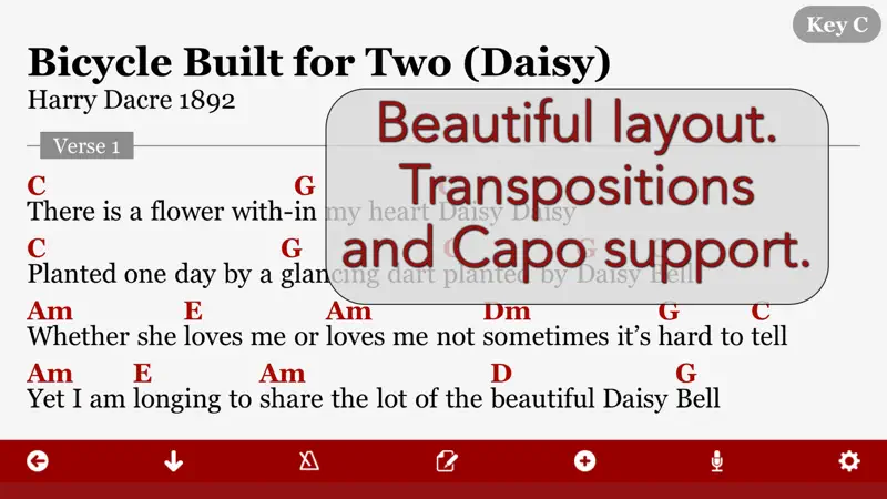 MySongbook - Lyrics and chords screenshot 2 of 4
