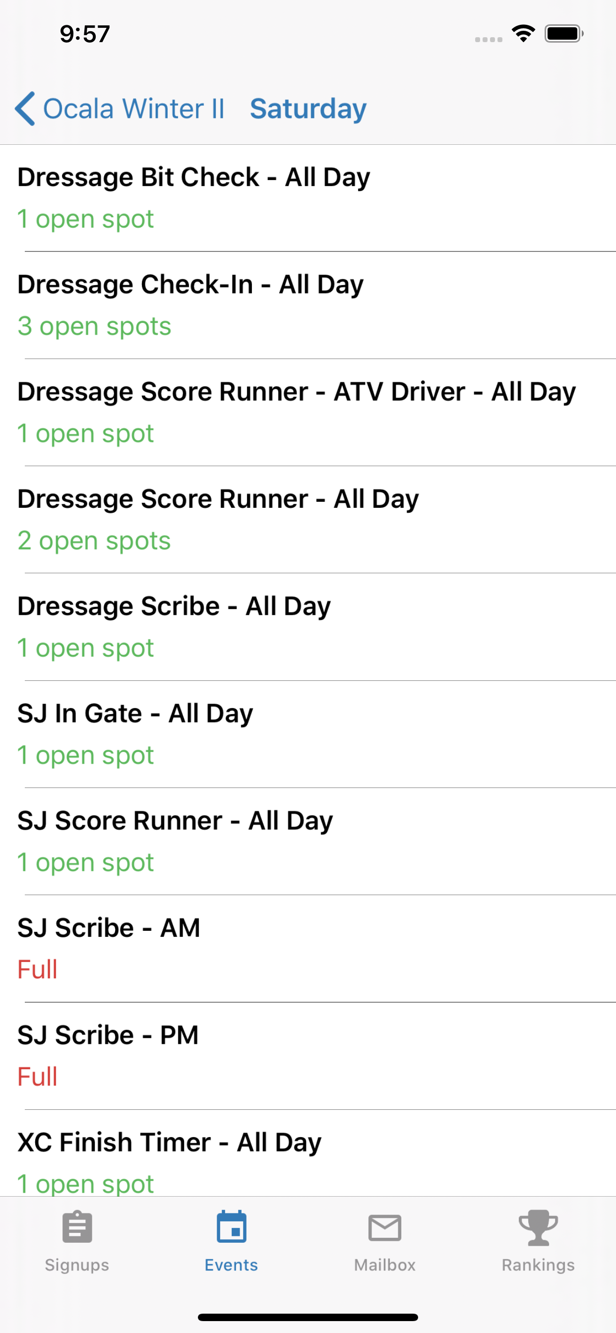 Eventing Volunteers screenshot 5