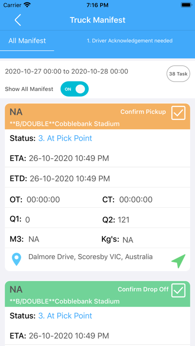 Truck Scheduler Screenshot