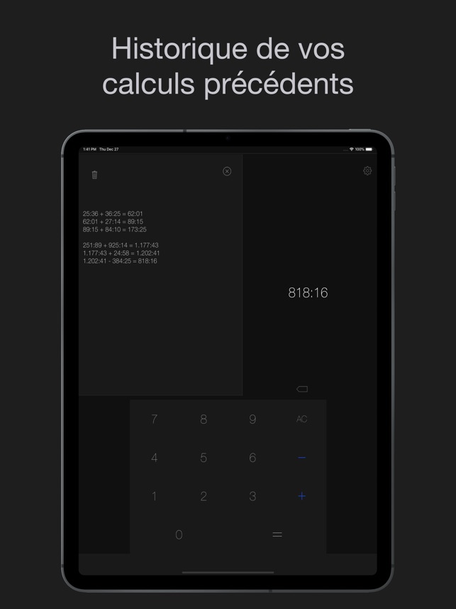 Calculatrice à heures dans l'App Store