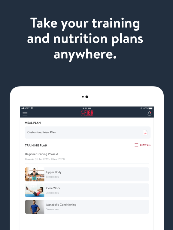 FIGR Training iPad screenshot 2 - Health & Fitness app