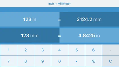 Screenshot 6 di 6 di Inches to Millimetres