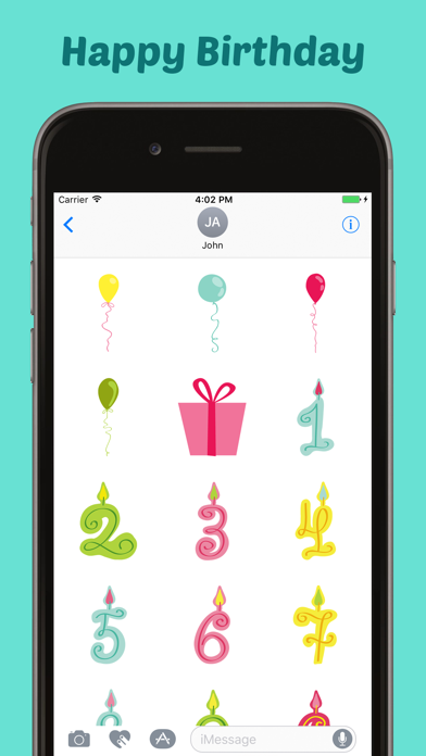 Happy Birthday Stickers Pack! iPhone screenshot 4 - Entertainment app