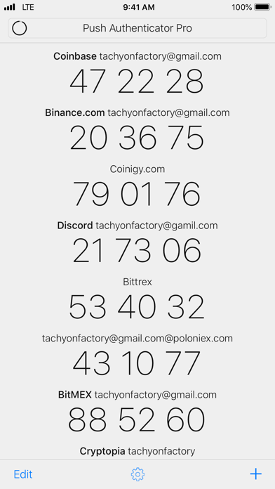 Push Authenticator Pro Screenshot
