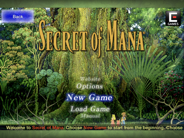 Snímek obrazovky Secret of Mana