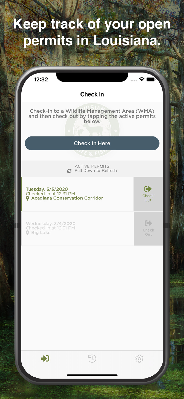 LDWF Check In/Check Out screenshot 2