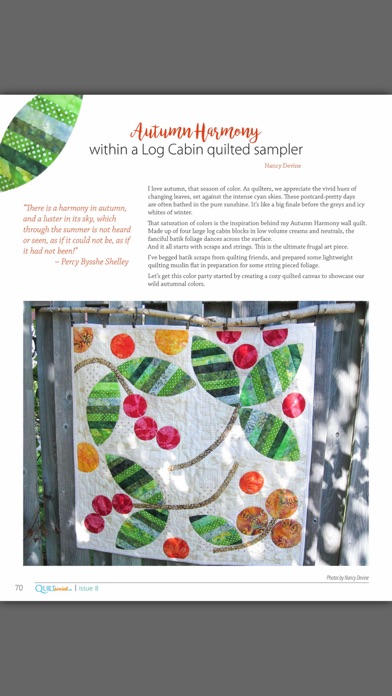 QUILTsocial Magazine iPhone screenshot 5 - Reference app