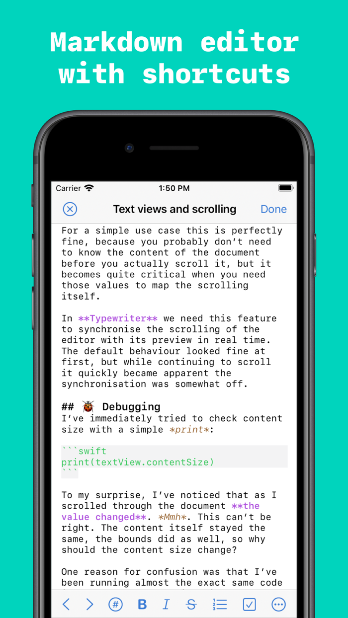Typewriter for Markdown