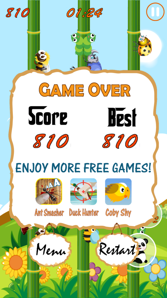 #5. Panda Slide - Attack The Bug (iOS) By: Kiem Nguyen