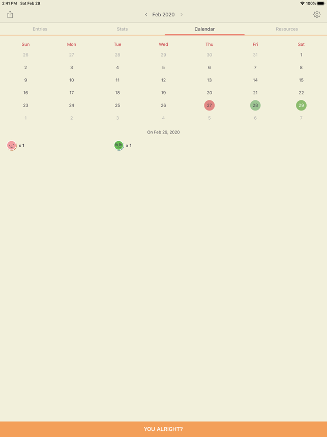 ‎Emoly - Personal Mood Tracker Screenshot