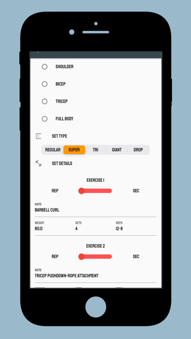 Dumbbell - Workout Log Screenshot