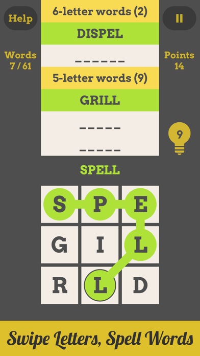Spell Grid : Swipe Letters, Spell Words screenshot 1