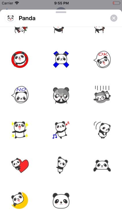 Lovely Panda Emoji Stickers