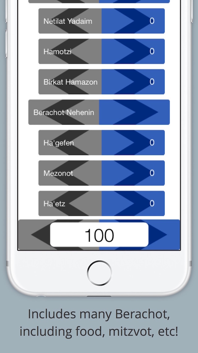 100 Berachot Counter