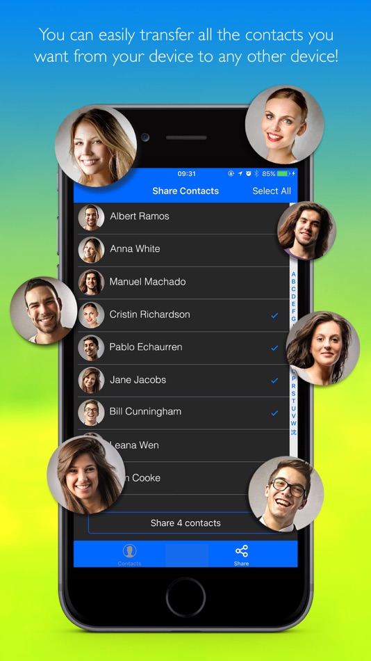 #1. Easy Share Contacts - backup (iOS) By: Giacomo Guglielmi