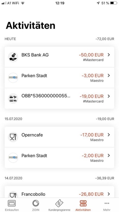 BKS Wallet Screenshot