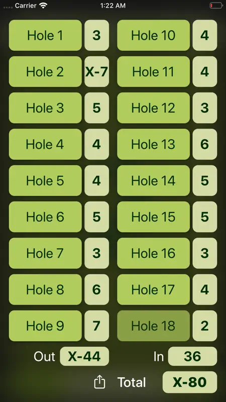 FlinkGolf - Scorecard screenshot 3 of 3