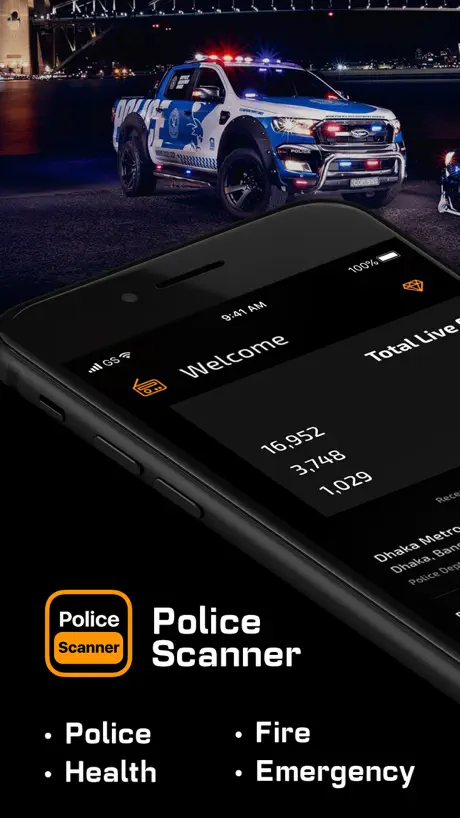 Police Scanner App, live radio