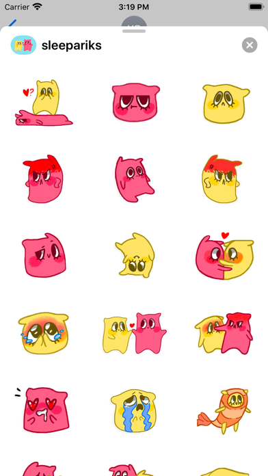Screenshot #1 pour Cute pillow stickers & emoji