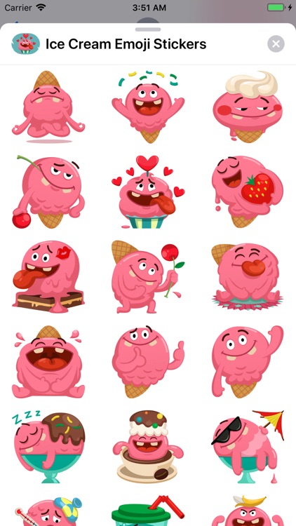 Ice Cream Emoji Stickers