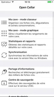 OpenCellar gestion cave à vins iphone bilder 0