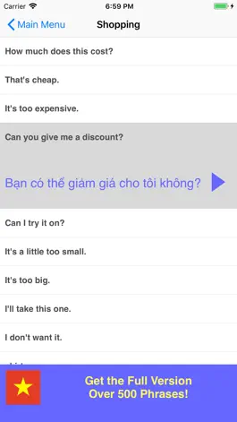 Game screenshot Speak Vietnamese Phrases Lite hack