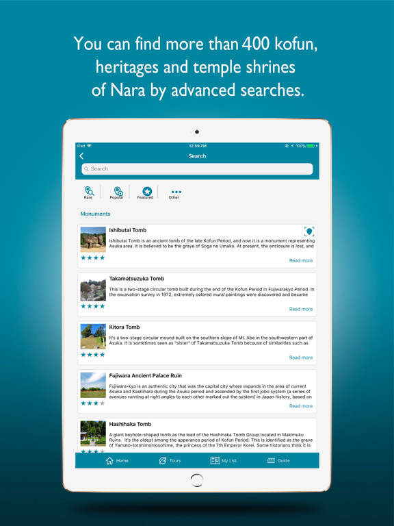Nara Kofun & Heritage Tour iPad screenshot 5 - Travel app