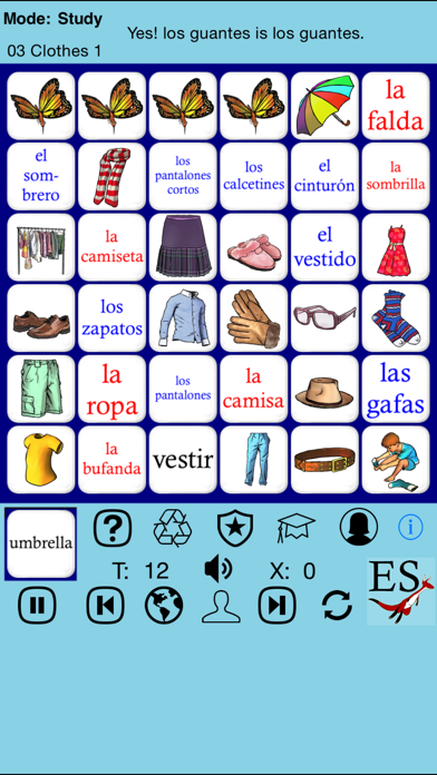 Spanish Words - Beginners Screenshot