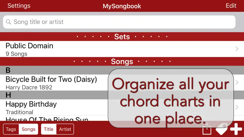 MySongbook - Lyrics and chords screenshot 1 of 4