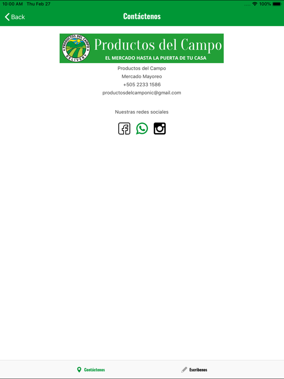 Productos del Campo Delivery iPad screenshot 6 - Shopping app