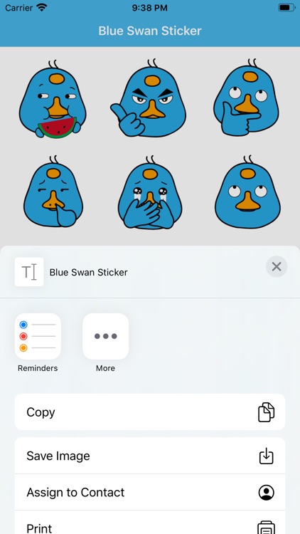 Blue Swan Sticker screenshot-4